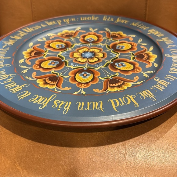 Original ROSEMALING Wooden Plate - by artist Rhonda Fritech - Limited edition - Picture 3 of 17